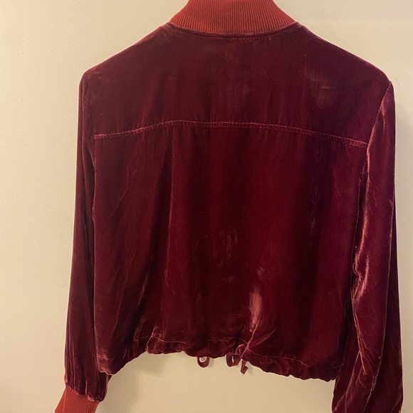 Jcrew burgundy velvet jacket - Picture 4 of 4